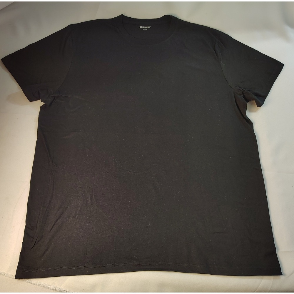 Old Navy Mens XL Black Short Sleeve Crewneck 100% Cotton Solid Basic T-Shirt